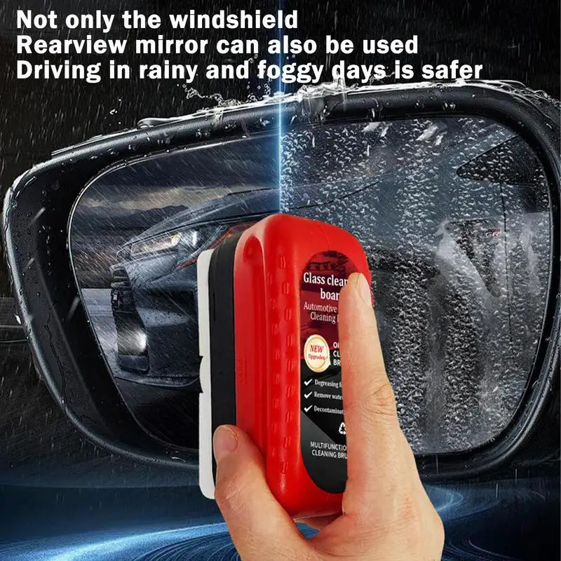 Car Glass Oil Film Remover Multifunctional Glass Coating Board Window Windsheild Oil Film Cleaning Brush Car Maintenance Tools