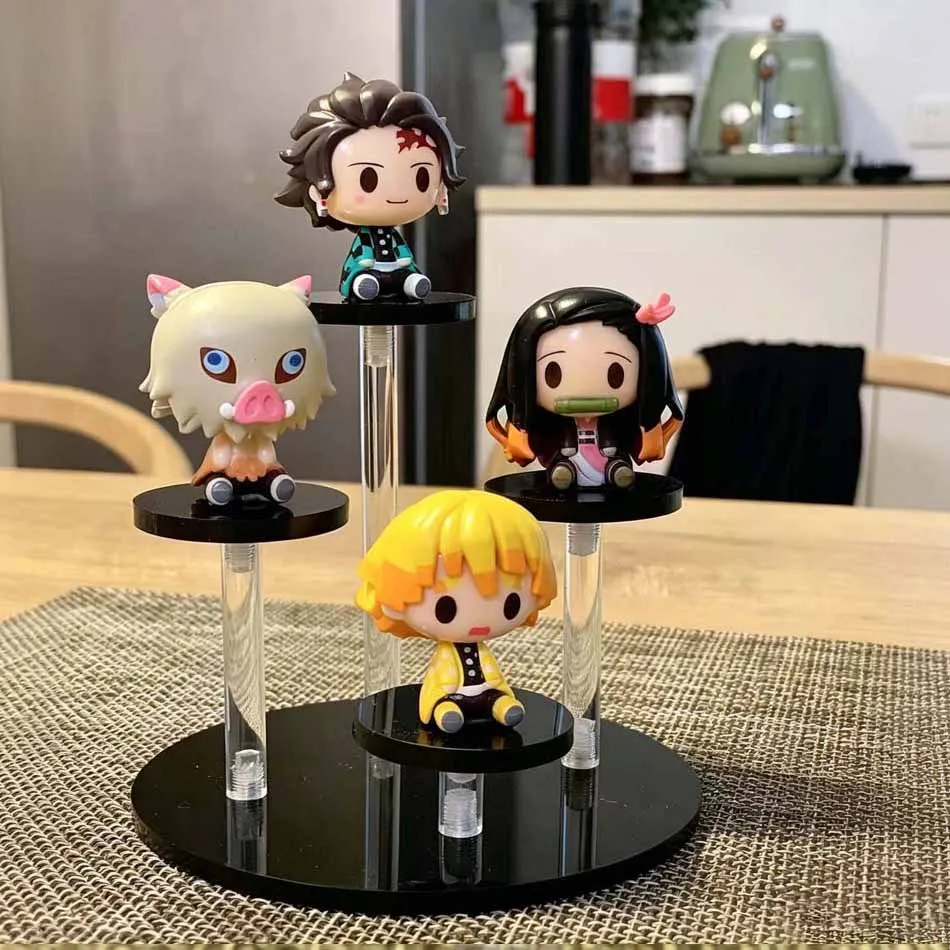 Set de 4 Figuras de Acción de Demon Slayer: Kamado Tanjirou, Nezuko, Agatsuma Zenitsu, Lindas Figuras de Anime en PVC, Juguetes Coleccionables, Regalos