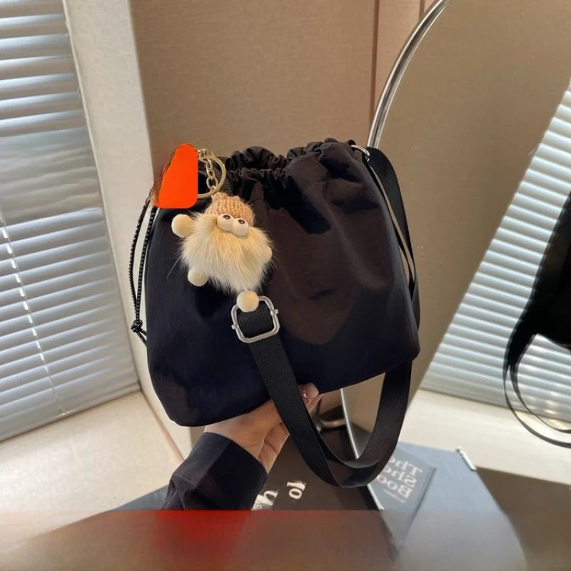 

Trendy Nylon Buet Bag Women's Single oulder Crossbody Bag for Students Class Casual Sle Soft Ox Cloth Waable