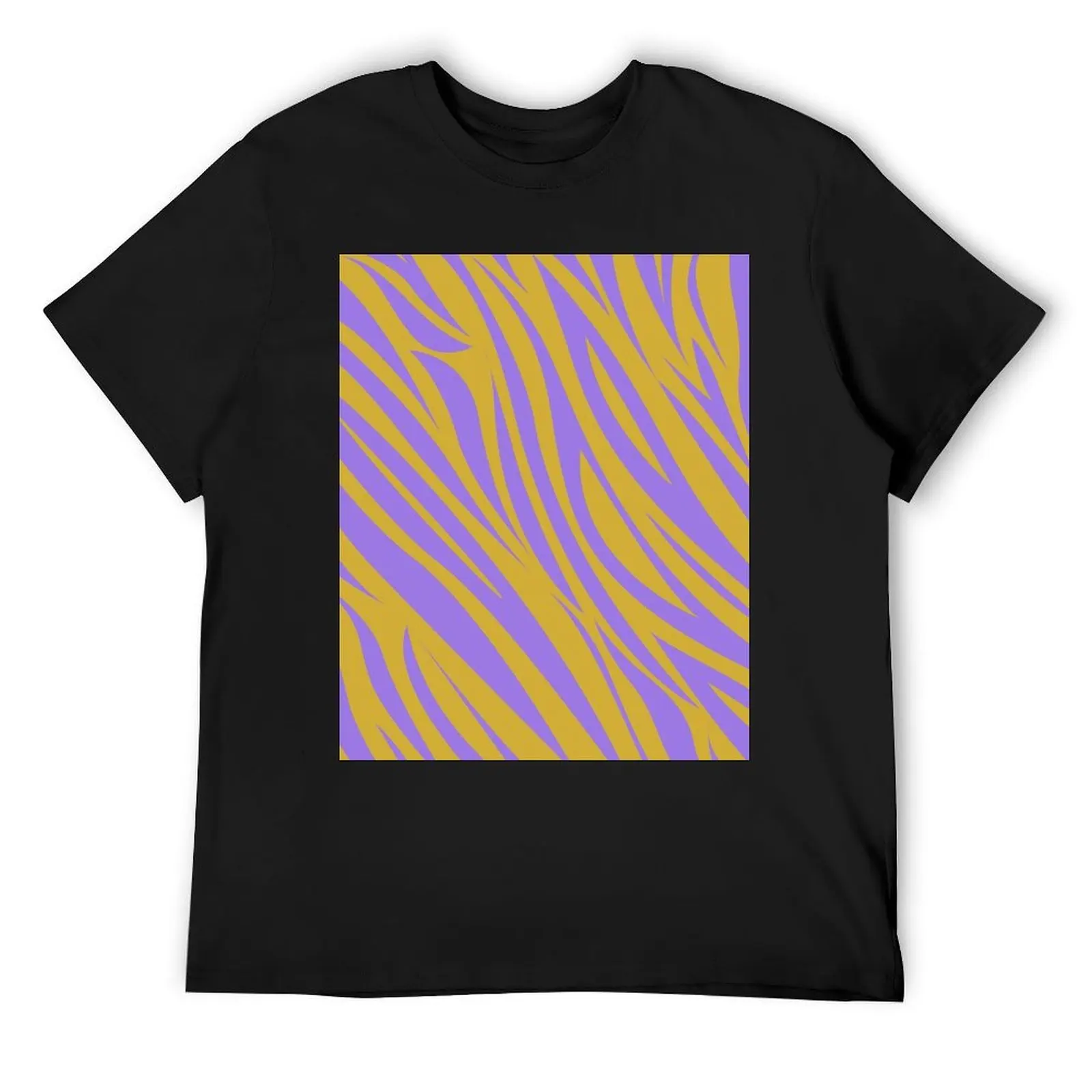 Gold and Purple Tiger Stripe Print T-Shirt street wear baggy shirts summer top for a boy mens t shirts casual stylish