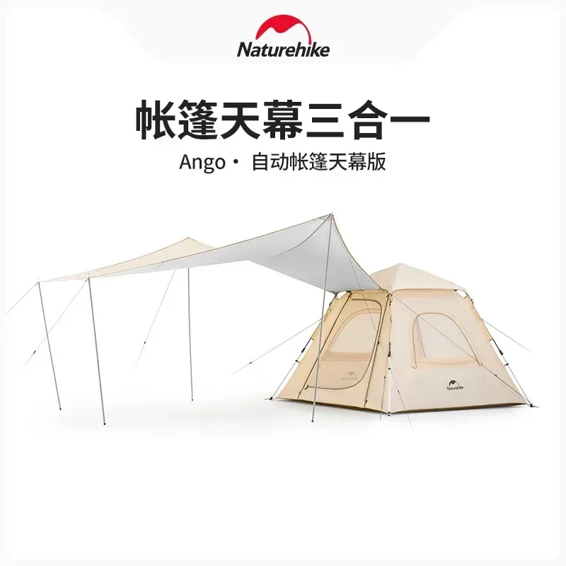 

Naturehike-Camping Quickly Open Automatic Tent, Canopy Integrated Portable Sunscreen, Camp Tent-Ango, CNK2300ZP014