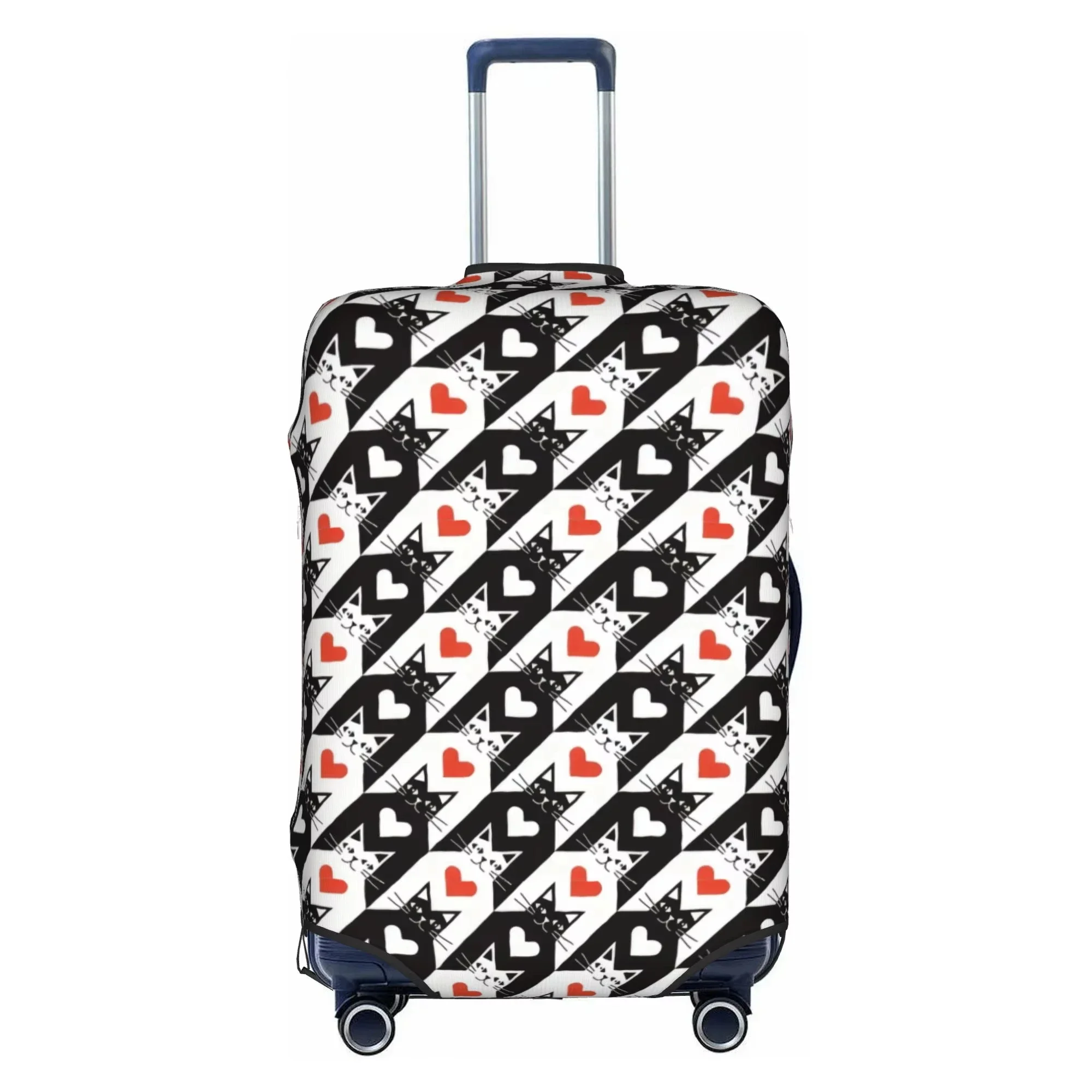 Rainbow Color Cat Pattern Print Luggage Cover Elastic Suitcase Protector Dustproof Anti Scratch Travel