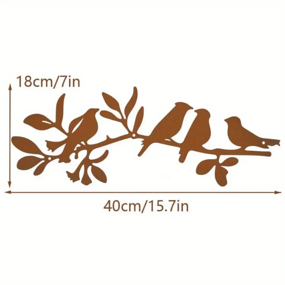 Amazing 1 Piece Metal Bird Wall Decor – Bird Shape on Branch Wall Sculpture. Fine Metal Wall Art