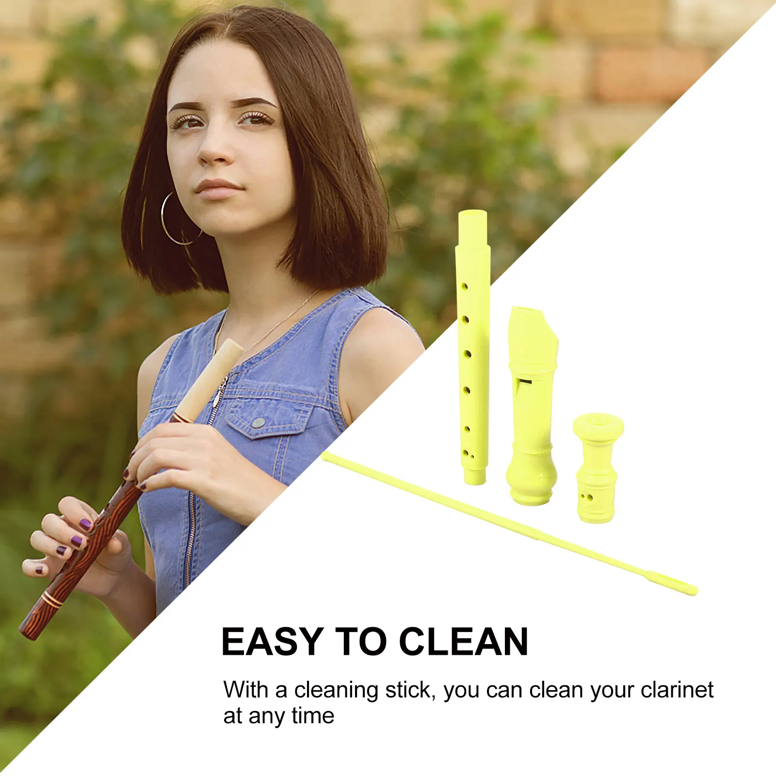 Enregistreur Soprano à 8 trous, 1 ensemble, pour flûte de Style allemand, Instrument éducatif de musique, Mini clarinette, musique Abs