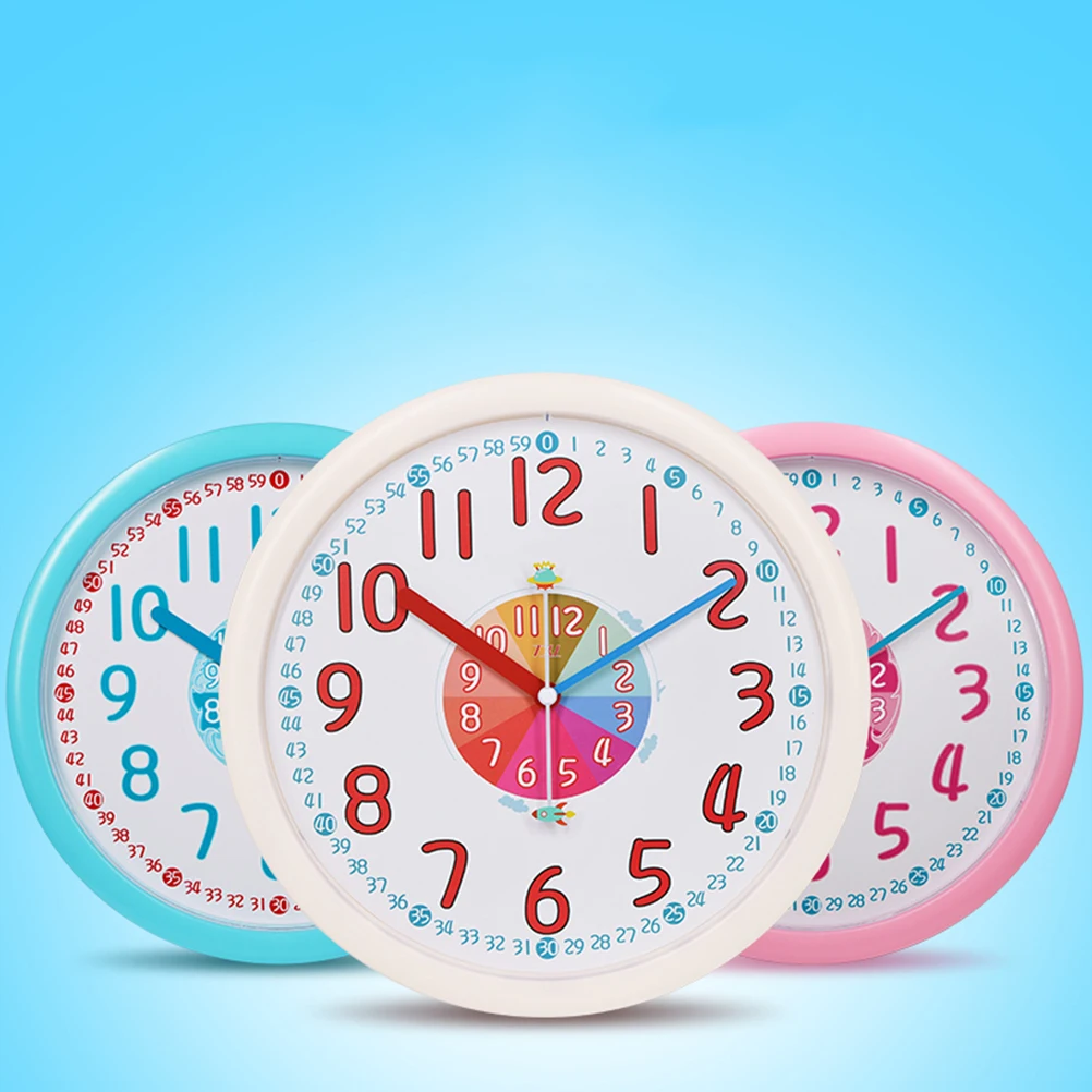 

Clock Round High Precision Silent Movement Rhinestone Decor Bedroom Living Study Office Cartoon Design