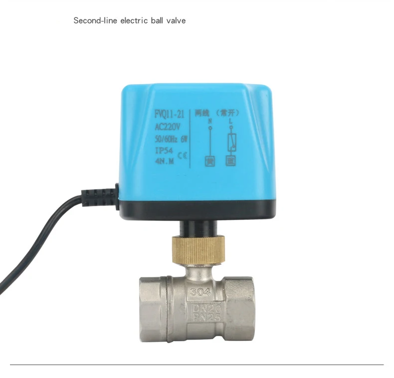 Detalle 3 de Electroválvula DN15 DN20 DN25 DN32 DN40 DN50 304 Stainless Steel Normally Closed Electric Ball Valve 2-wire Motorized Ball Valve Agua y vapor