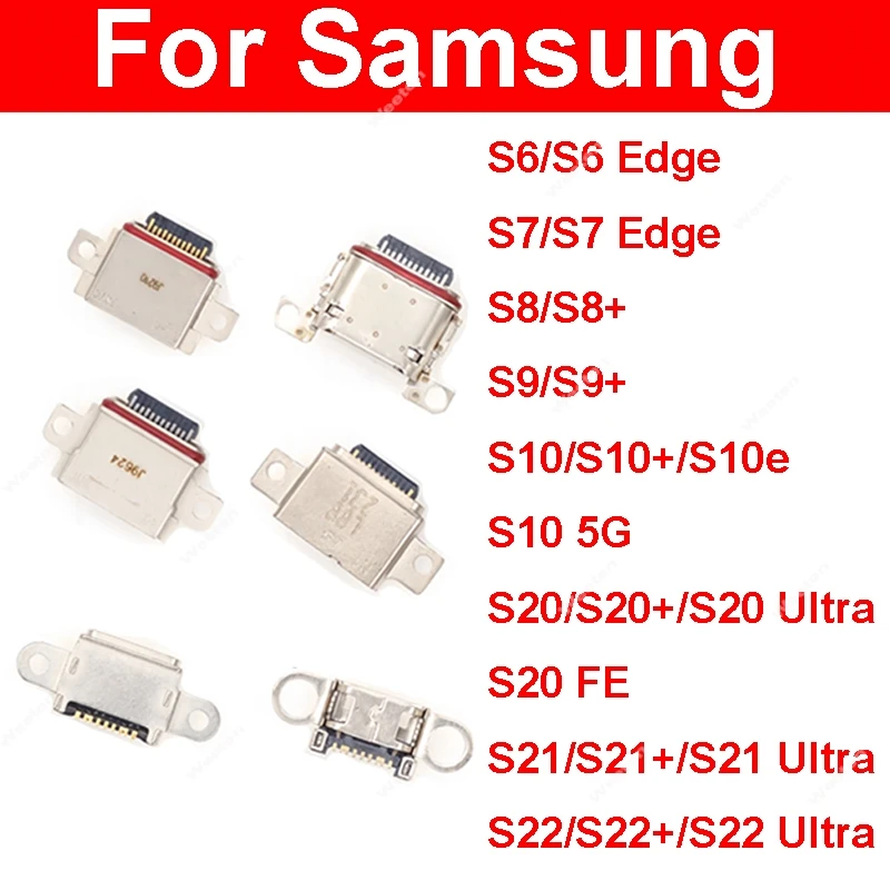 Charger Charging Connect USB Port Connector Plug For Samsung S7 S8 S9 S10 S20 S21 S22 Plus Ultra S10e S6 S7 Edge S20 FE S2 I9100