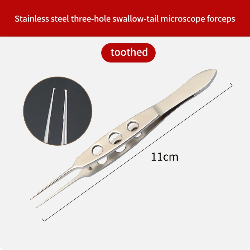 Castroviejo Tying Forcep/Toothed Forceps 108mm With 6mm Ophthalmic Tweezers Ophthalmic Instruments