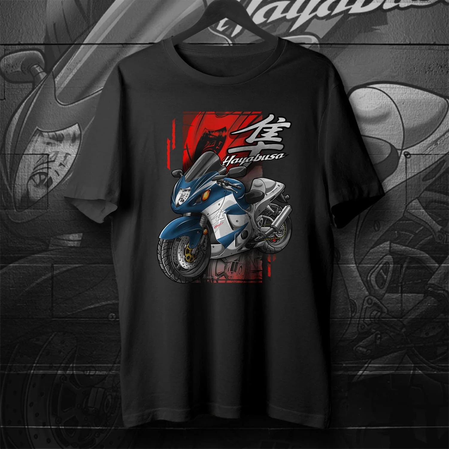 Classic Japanese Motorcycle GSXR Hayabusa T-Shirt 100% Cotton O-Neck Summer Short Sleeve Casual Mens T-shirt Size S-3XL