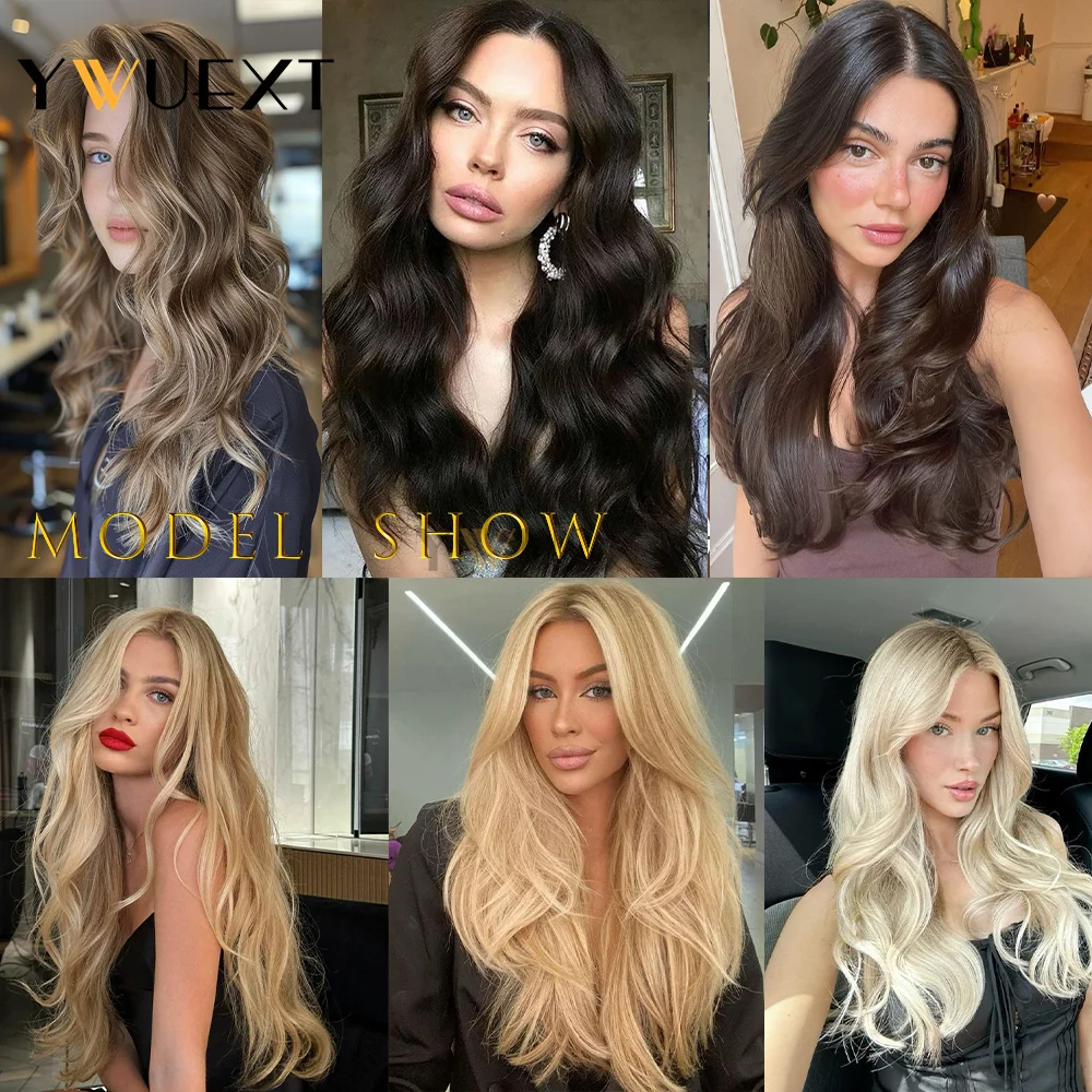 YWUEXT PU الشريط لحمة شعر مستعار بشري 12 16 20 بوصة أسود بني شقراء طبيعة مستقيم الشعر سهلة لارتداء للمرأة #6