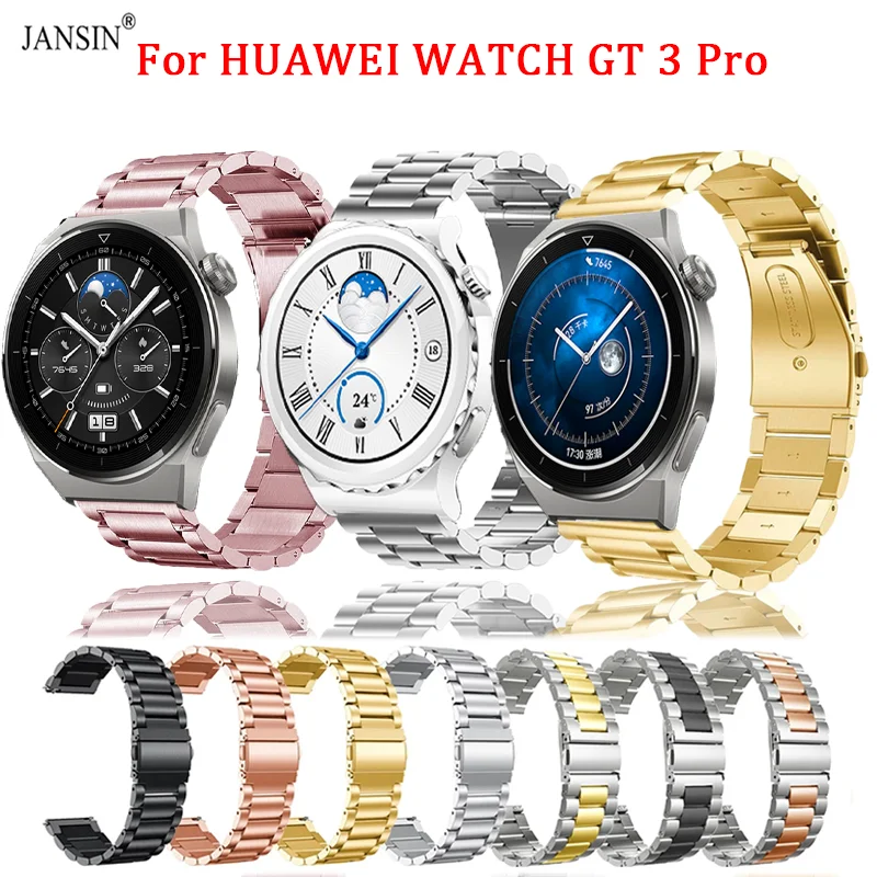 

Ремешок из нержавеющей стали для HUAWEI WATCH GT 3 Pro 43 мм 46 мм, металлический браслет для Huawei Watch GT3 Pro, браслет для наручных часов