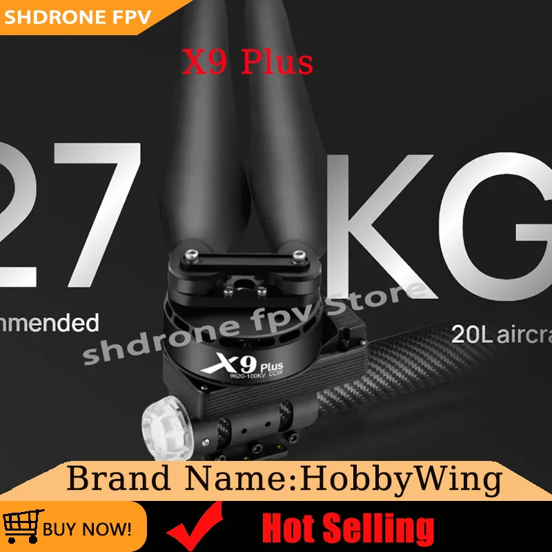 Hobbywing X9 Plus Agricultural Drone Power System | 26.5kg Max Thrust 9620 Motor 36190 Propeller | 6-14S LiPo Compatible