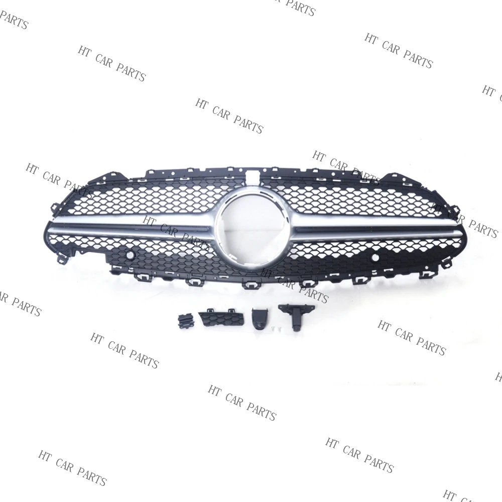 1 Piece Silver AMG Style of Front Bumper Grille For Mercedes Benz CLS Class C257 W257 CLS400 CLS450 2019-2022