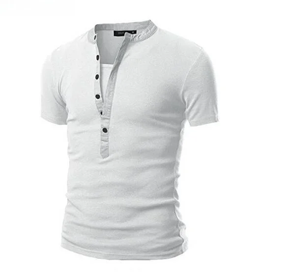 

Мужская летняя футболка V-Ne ort Sve Slim Fit Casual irt for All Seasons Youth Faion Daily Wear
