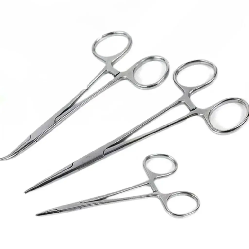 1pc Dentist Tools Stainless Steel Elbow Straight Head Mosquito Hemostatic Forceps Oral Orthodontics Cosmetic Vascular Forceps