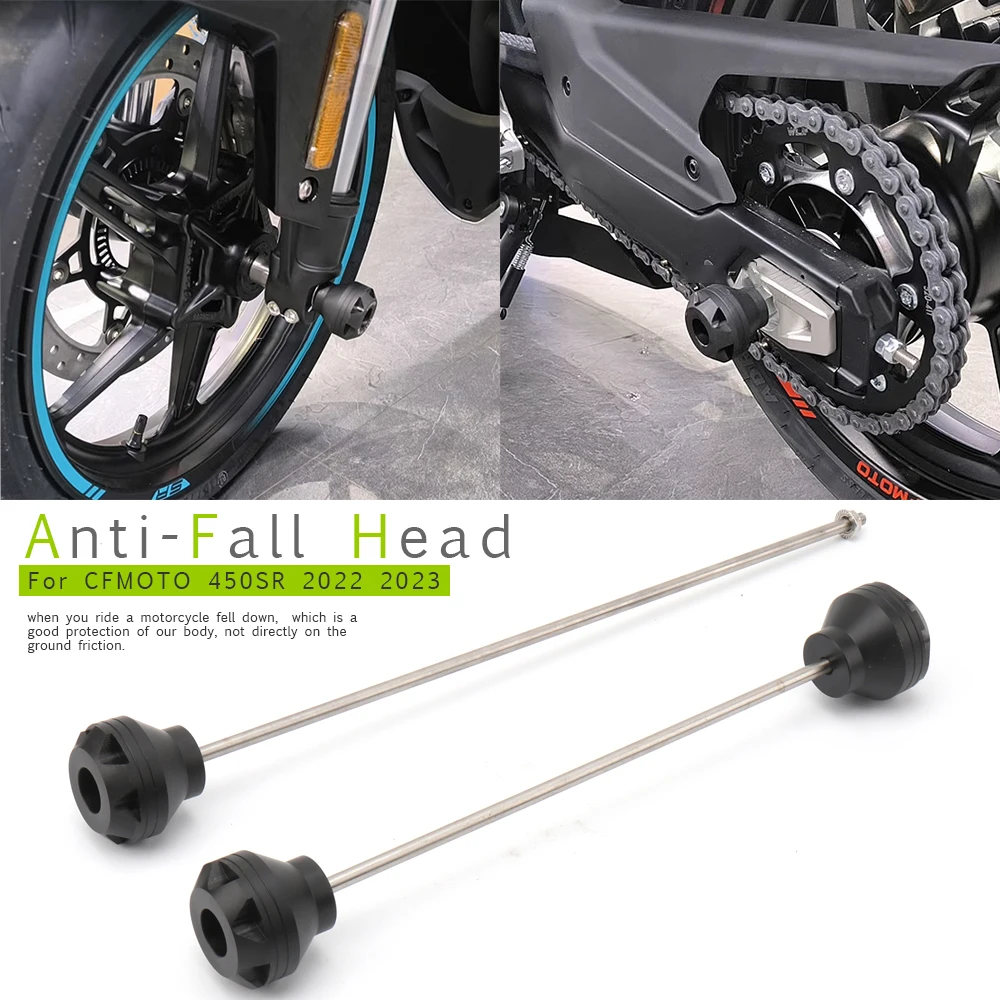 

CFMOTO 450SR 2022 2023 Motorcycle Accessories Front Rear Wheel Protect Anti-Fall Axle Protector New For CFMOTO 450SR 450 SR