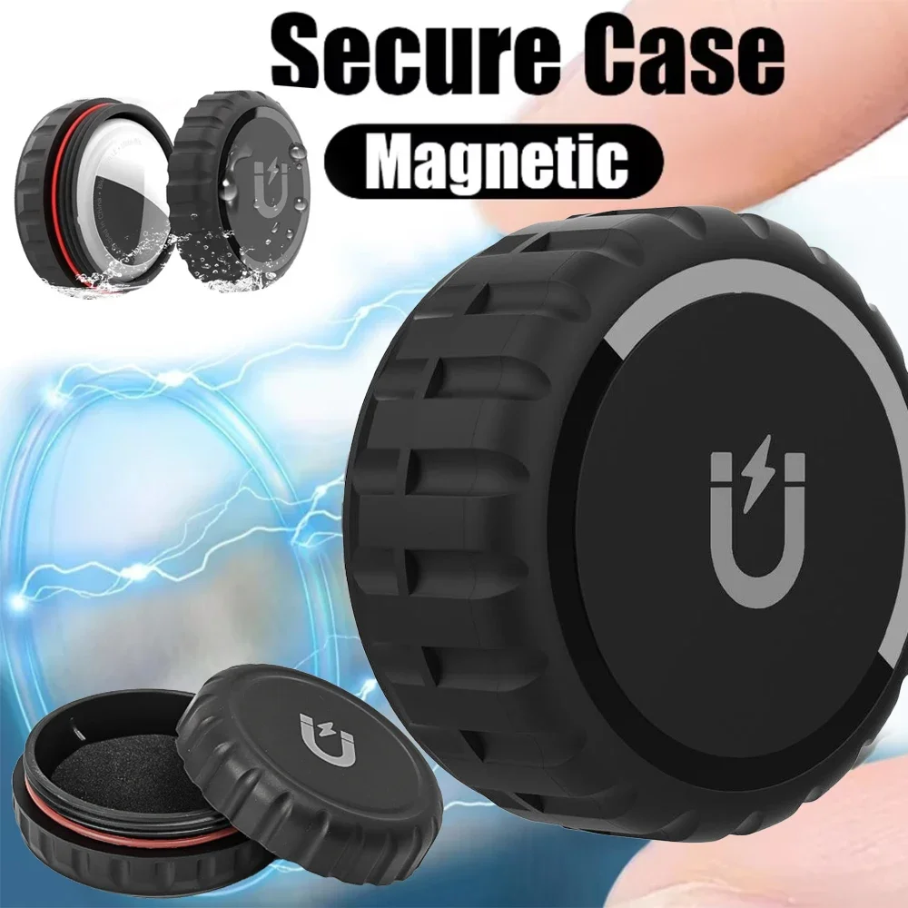 Magnetic Case Holder For Apple Airtag Airtags Air Tag Protective Case Anti-loss Device Locator Tracker PC Waterproof Shell