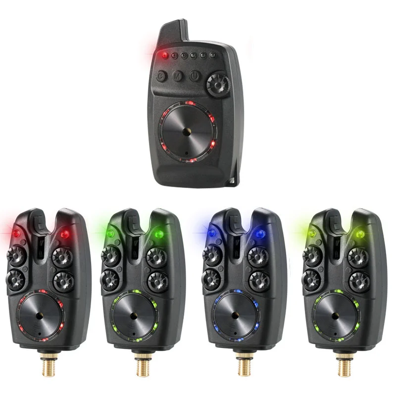 New JY-77 1+3/1+4  Carp Fishing Alarm Set Wireless Bite Alarm Remote Control Bite Indicator Carp Fishing Accessories