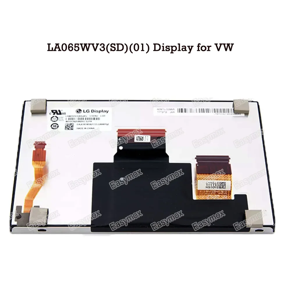 6.5 Inch LCD Display Screen with Touch LA065WV3(SD)(01) for VW Volkswagen Skoda Golf Passat Polo Tiguan 2017 Car DVD Radio Nav