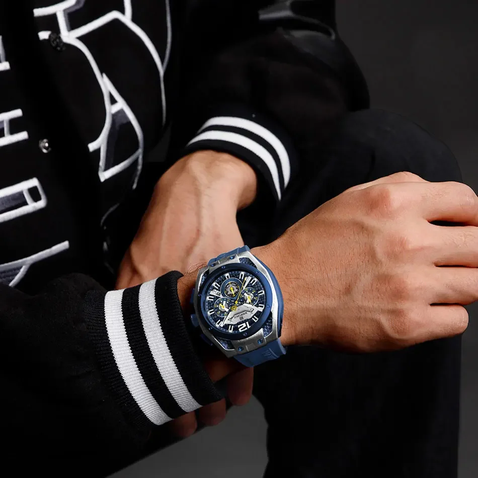 NAVIFORCE 8063 Top Brand Men Quartz Watch Multifunction Sport Chronograph 3ATM Waterproof Wrist Watch Clock Relogio Masculino
