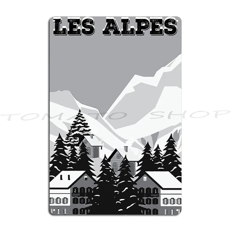 Symphonie Neige Et Soleil Ski  Metal Sign Wall Plaque Custom Create Decoration Designer  Tin Sign Poster