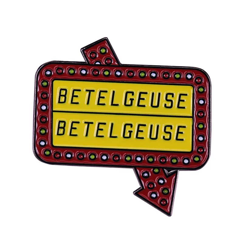 Betelgeuse Indicator Light Badge Pin Halloween Horror Movie Gothic Neon Sign Brooch Jewelry Clothing Backpack Accessories Gift