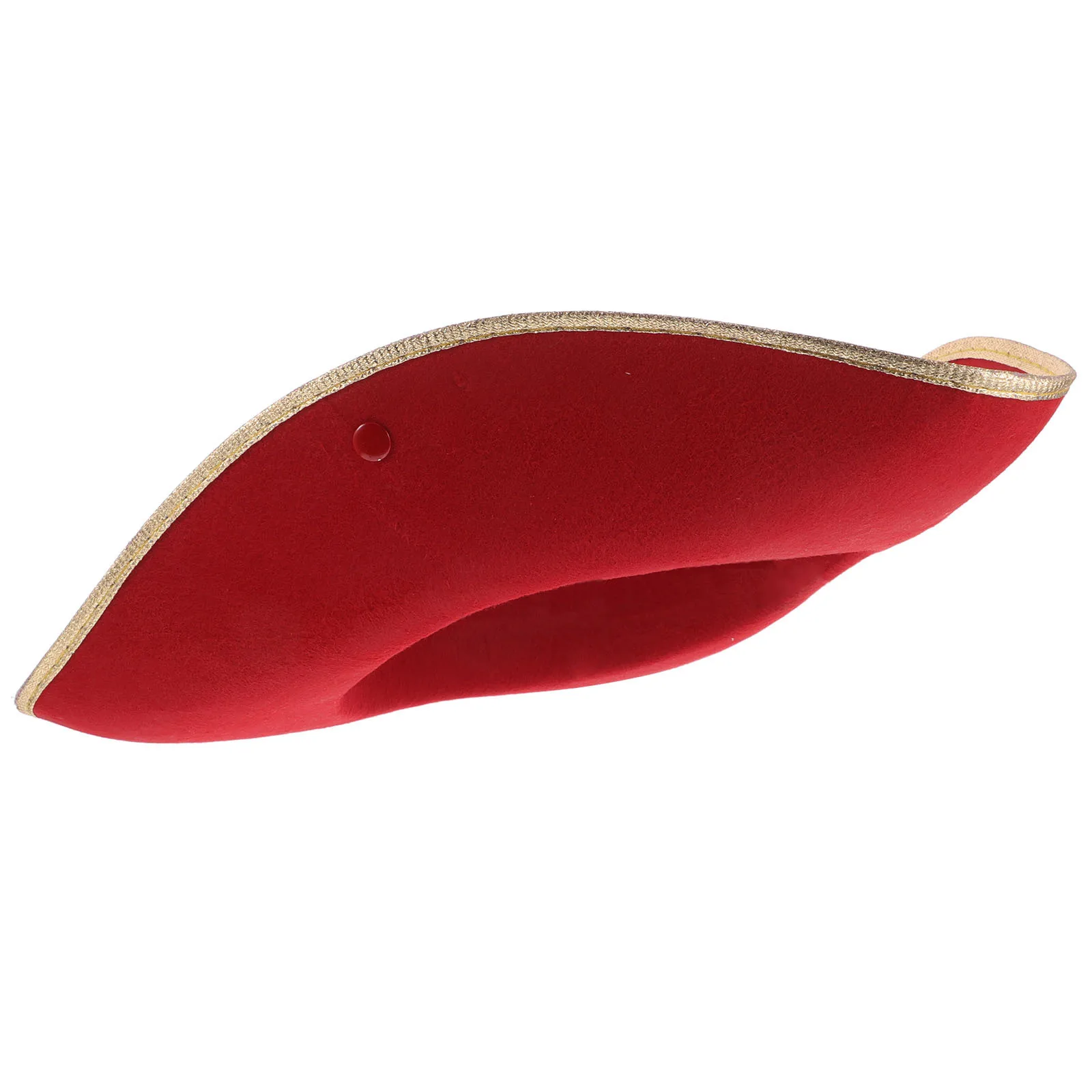

Tricorn Pirate Hat Red Authentic Hat for Halloween Themed Party Pirate Captain Costume Yacht Captain Sailor Costume