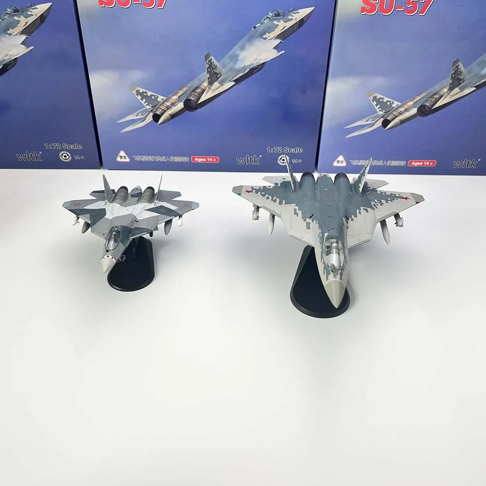 WLTK SU57 Invisible Fighter Jet Alloy Simulation Model Active Version /72 Sc Metal Toy for Ages 4 And above ex