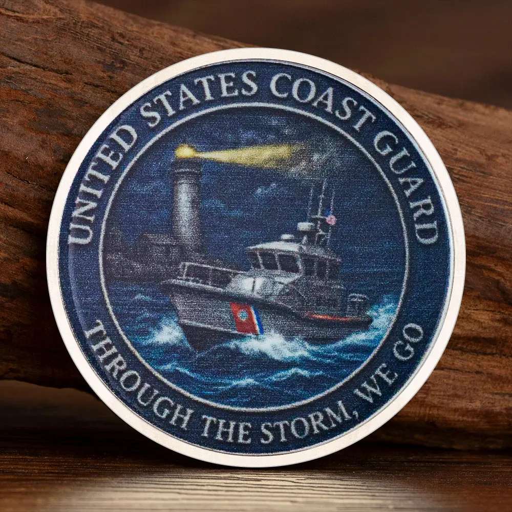 Through The Storm Souvenir Coin United States Coast Guard Collection Coin Home Decoration