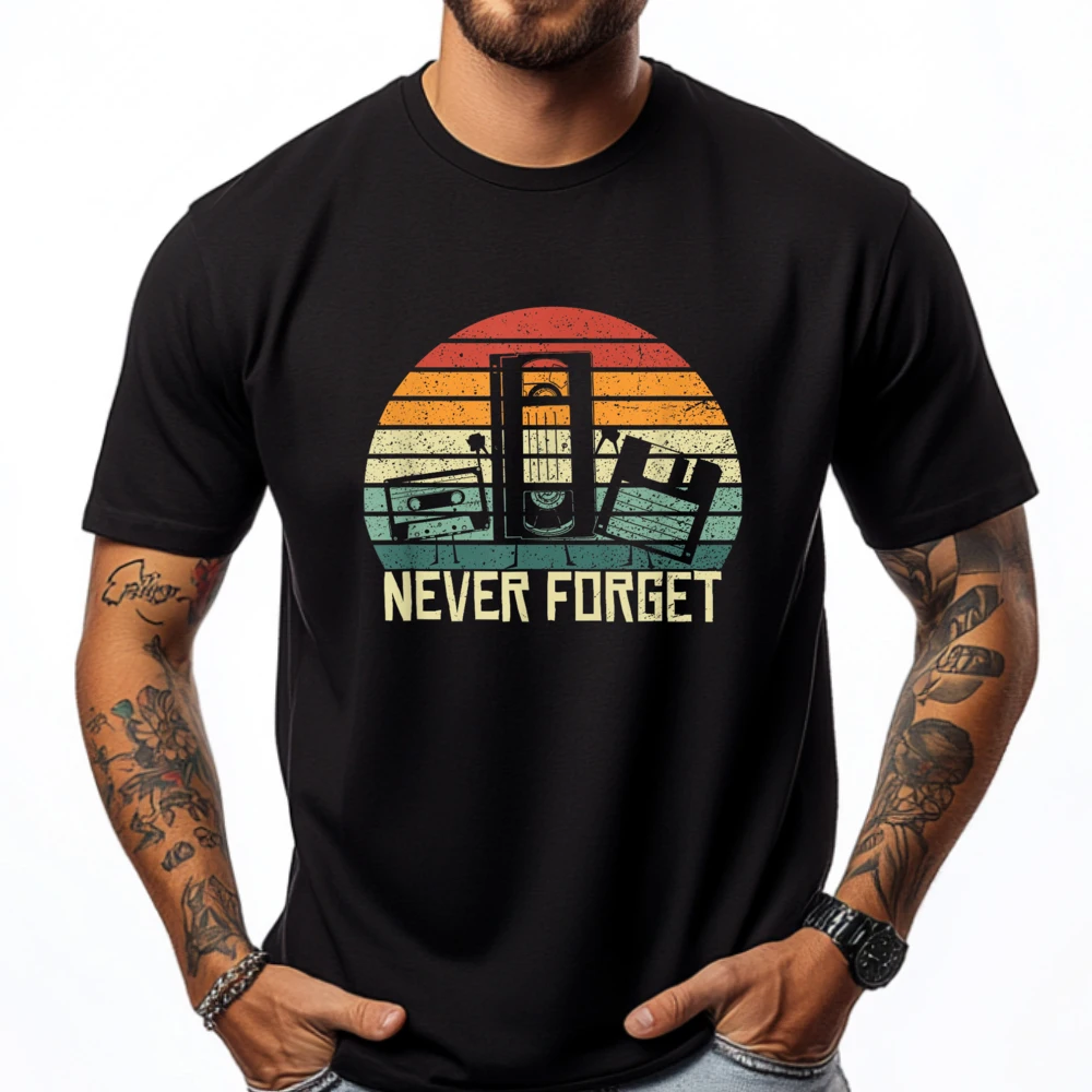 

Never Forget Cassette Floppy Disk Vhs Tape Brand T Shirt New In Tops And T-Shirts Print Camisetas De Hombre