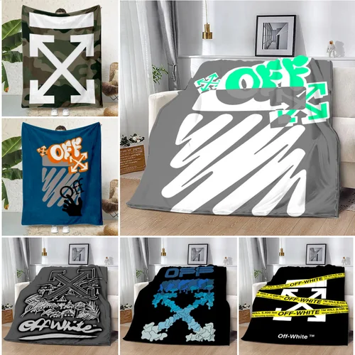 화이트 베스트 트렌드 오오프 럭셔리 레터 프린트 담요, 피크닉 담요, 따뜻한 담요, 부드럽고 편안한 가정 여행 생일 선물  Best5