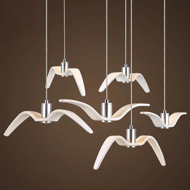 

Modern pendant lamp Seagull Design Led Chandeliers creative For Bar/Kitchen Birds Chandelier Ceiling Luminaire Light Fixture