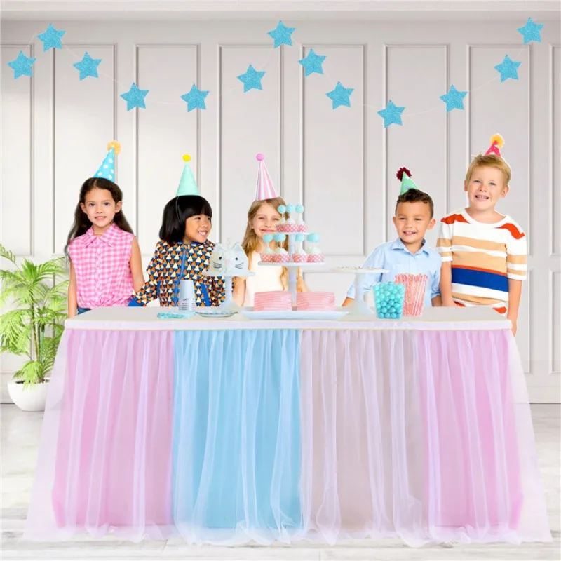 

Shimmering Organza Table Skirt, Chiffon Voile, Wedding Decoration, TableCloth, Birthday Party, Children, Home for Events