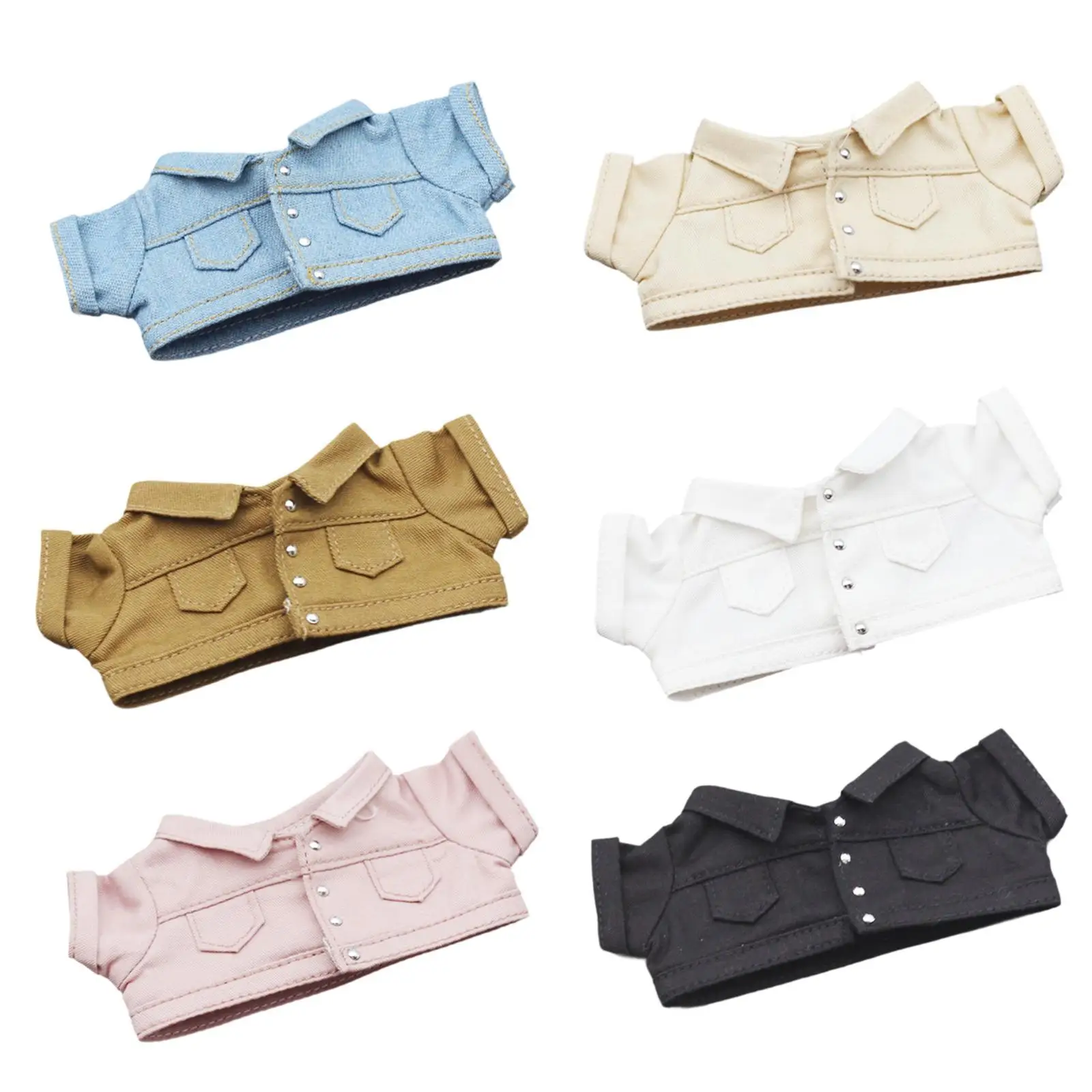 17cm Doll Outfit Denim Jacket for Creative Play And Gift Giving