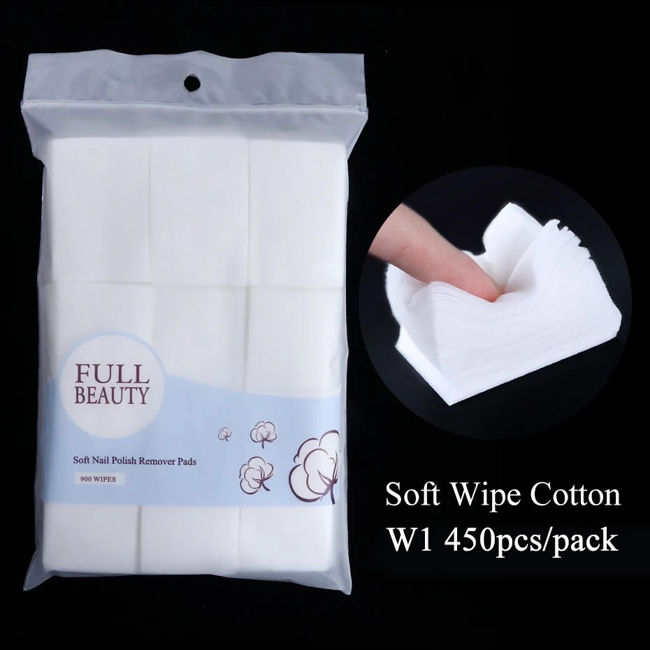 Lingettes en coton non pelucheuses pour enlever le vernis à ongles, enveloppes de dissolvant de gel, livres de vernis à ongles, outils de manucure, N64.Soft, 1 paquet, BE1543