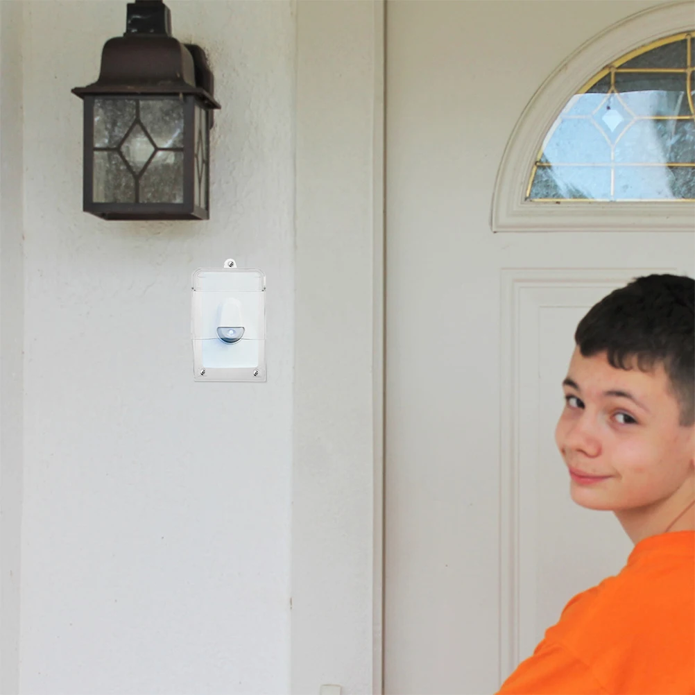 

2Pcs Outdoor Doorbell Waterproof Cover Plastic Transparent Rainproof Protector Wireless Chime Weatherproof Shield