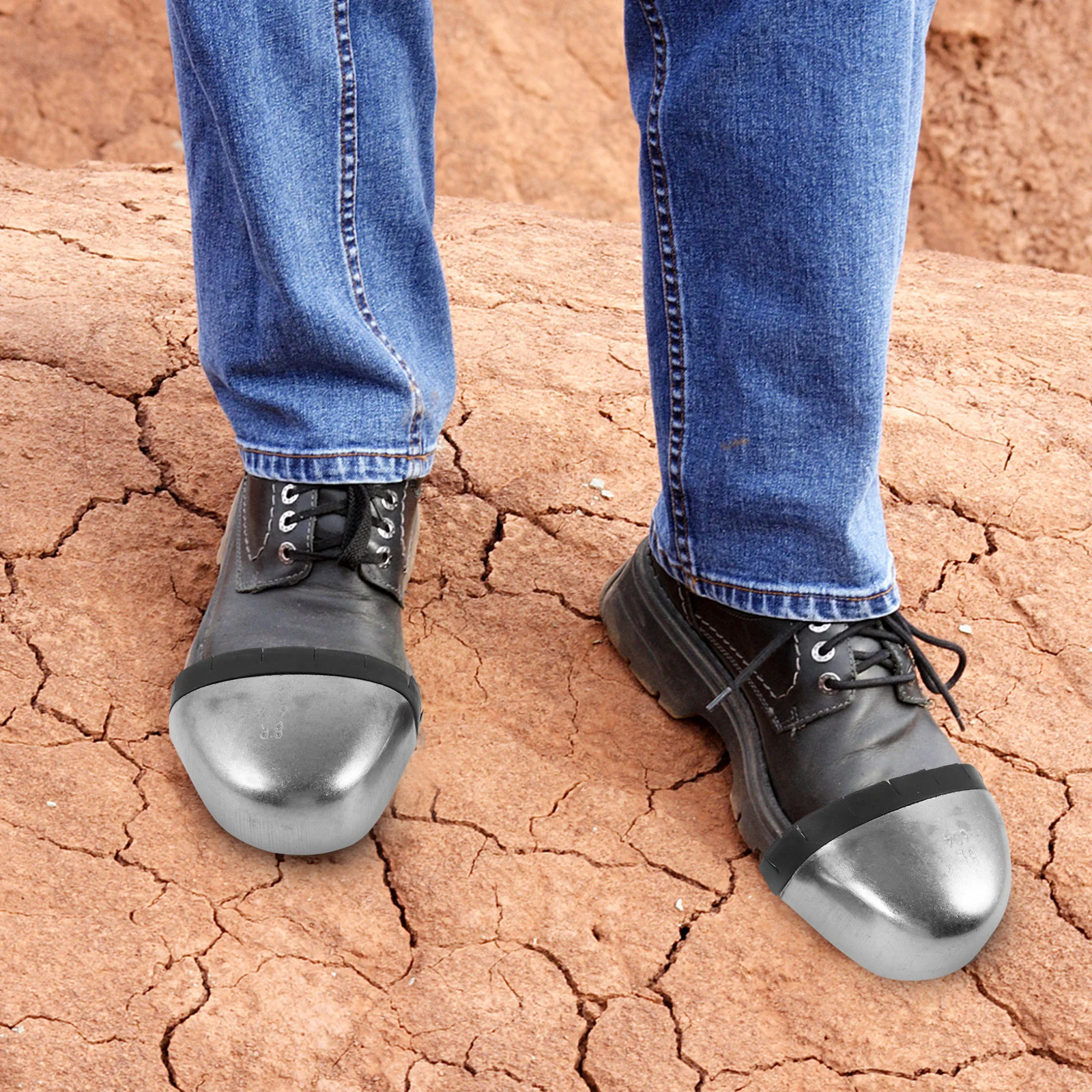 Tapas protectoras de zapatos de seguridad para hombres y mujeres, insertos de zapatos de trabajo, cubiertas de botas