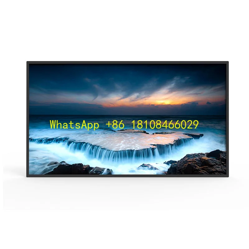 لوحة عرض رقمية رفيعة للغاية مثبتة على الحائط مقاس 43/32 بوصة لمدة سنة واحدة لمراكز التسوق والمطار