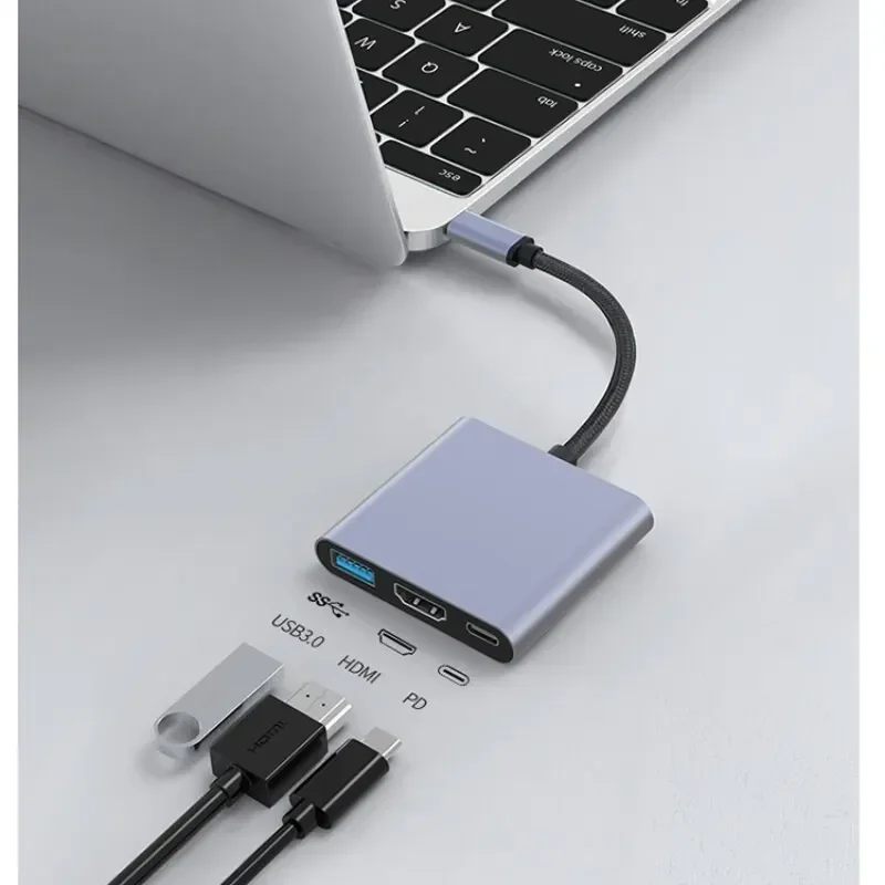 type-c-インターフェース-30-usb-多機能ハブ-3-in-1-ポータブル高速充電器コンピュータ-アダプタ-ドッキング-ステーション