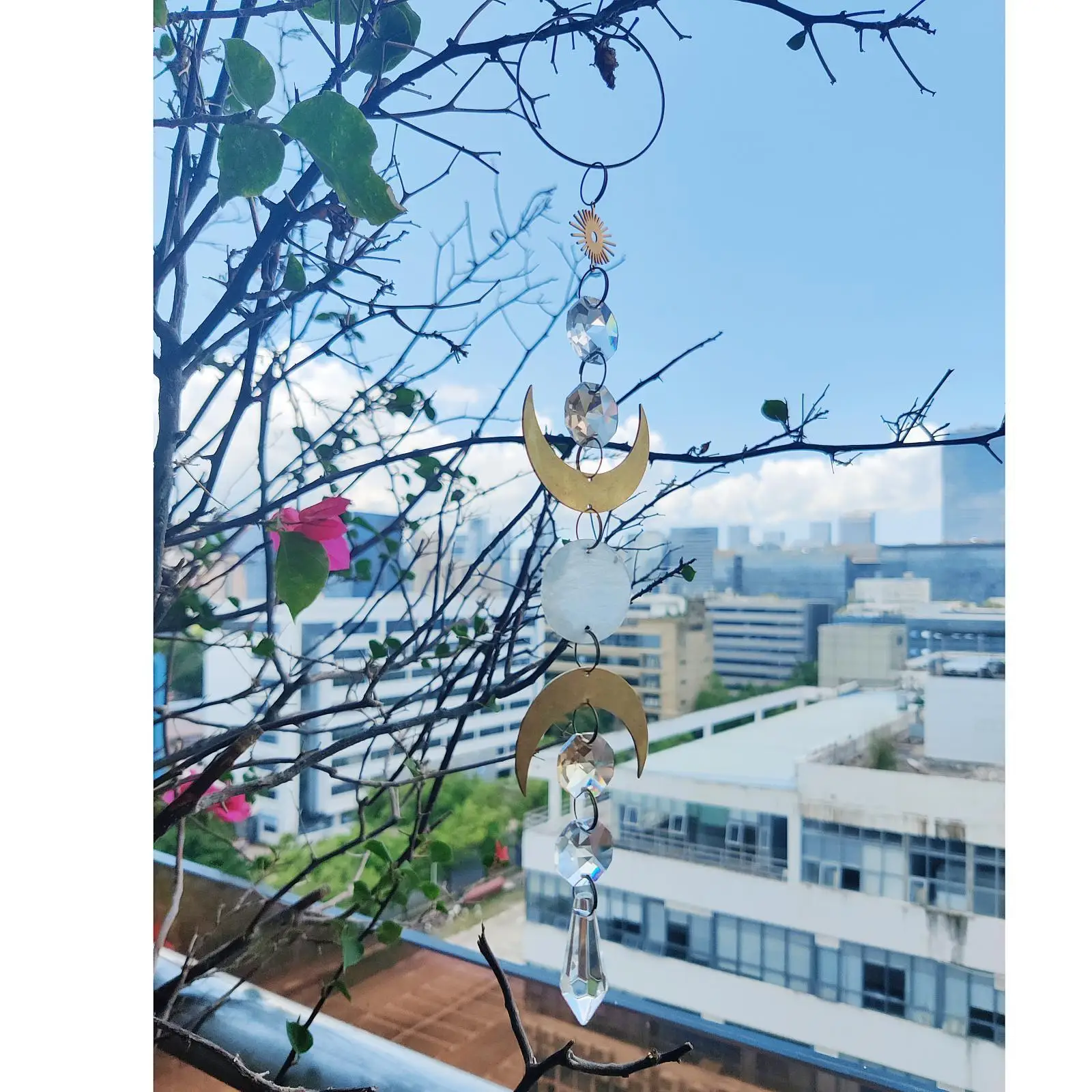 Crystal Sun Catcher Pendant Hanging Window Prism Glass Ornament Rainbow Maker for Party Colorful Decoration