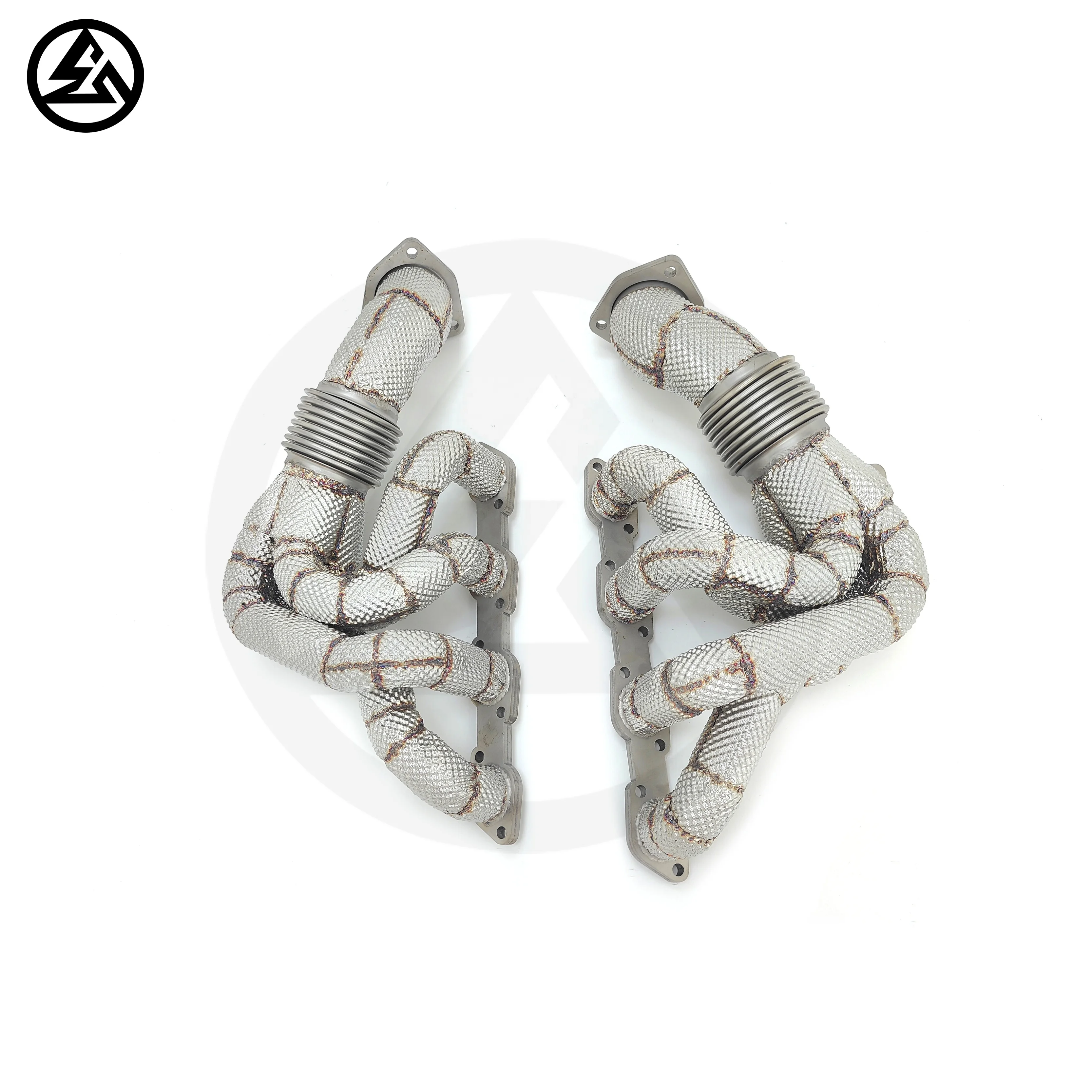 CSZ Racing Manifold Headers For Ferrari F430 4.3L V8 Stainless Steel Downpipe Tuning Exhaust System With Heat Wrap In Stock