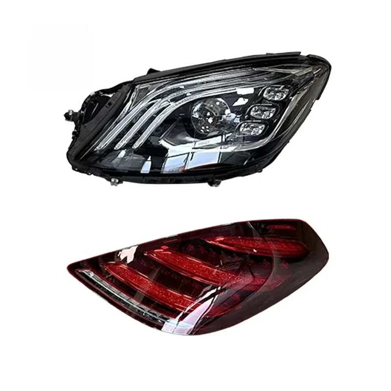 Car Accessories for S Class S350 S400 S450 S63 W222 Diamond Taillight Geometric Headlight Assembly 2020