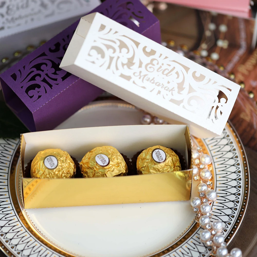 10Pcs Ramadan Candy Cookie Chocolate Box Eid Mubarak Gift Box for Kid Eid Packaging Muslim Islamic Party Ramadan Decoration 2026