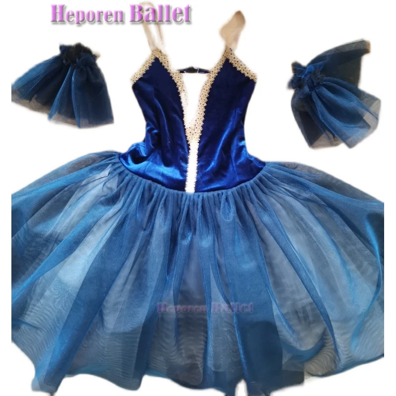 

Professional Children And Adult Blue-gray Ballet Tutu For Ballet Competition Performance Clothing Soft Gauze Dress