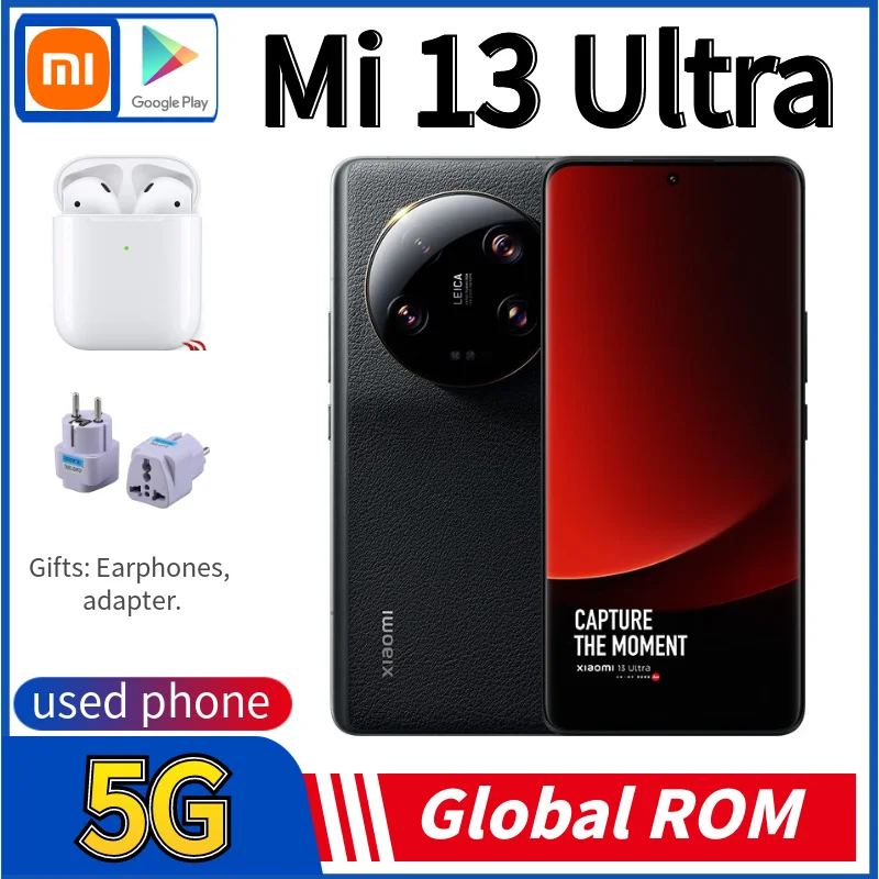 Xiaomi Mi 13 Ultra 5G Global Rom 12GB+256GB/512GB Snapdragon 8 Gen 2 90W Fast Charge 50MP 5500mAh NFC  used phone