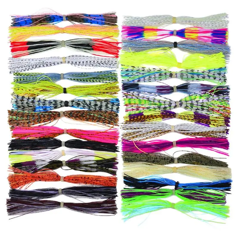 Bass Spinner Baits 30 Bundles Silicone Jig Skirts Bait Kit Spinnerbait Skirts Replacement For Kids Family Friend Thanksgiving