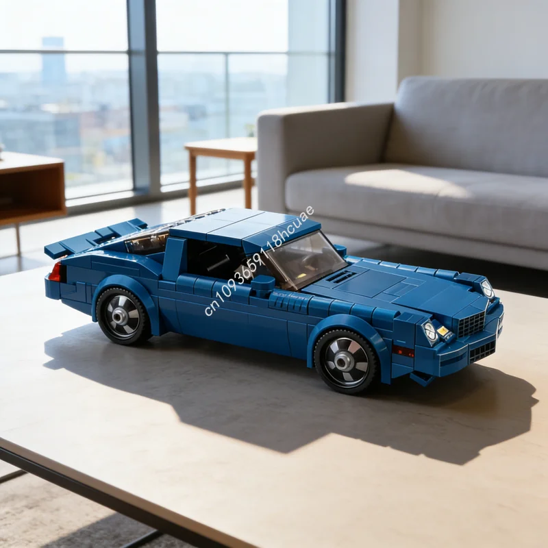 

384 детали MOC: Модель Chevrolet Camaro Z City Champions, конструктор, развивающая игрушка, подарок на Рождество