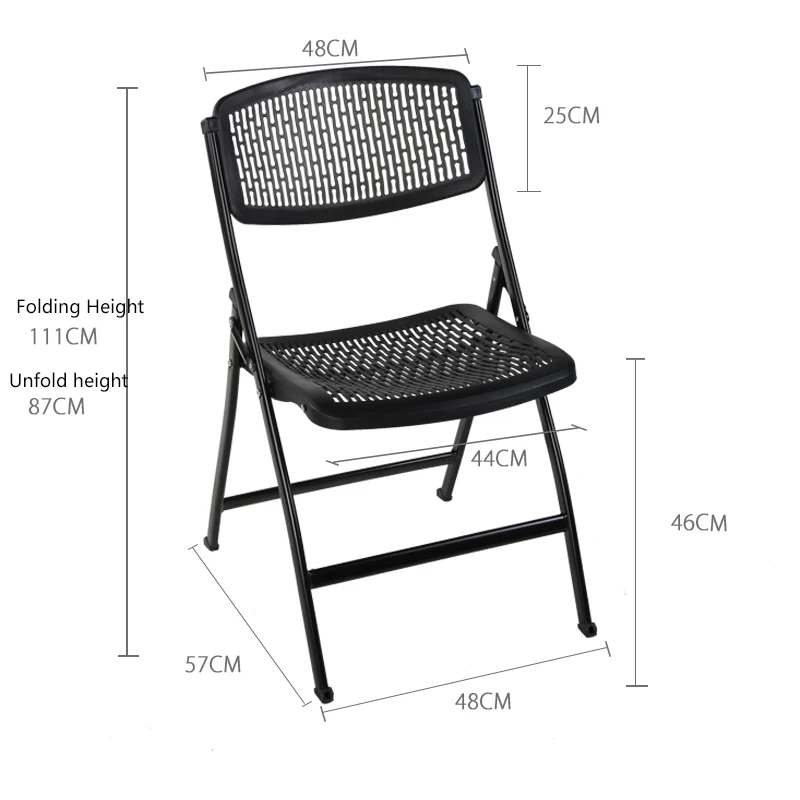 Folding Chair Conference Training Plastic Back Chairs School Dormitory Computer To Event Exhibition Backrest Bench Staff Stool