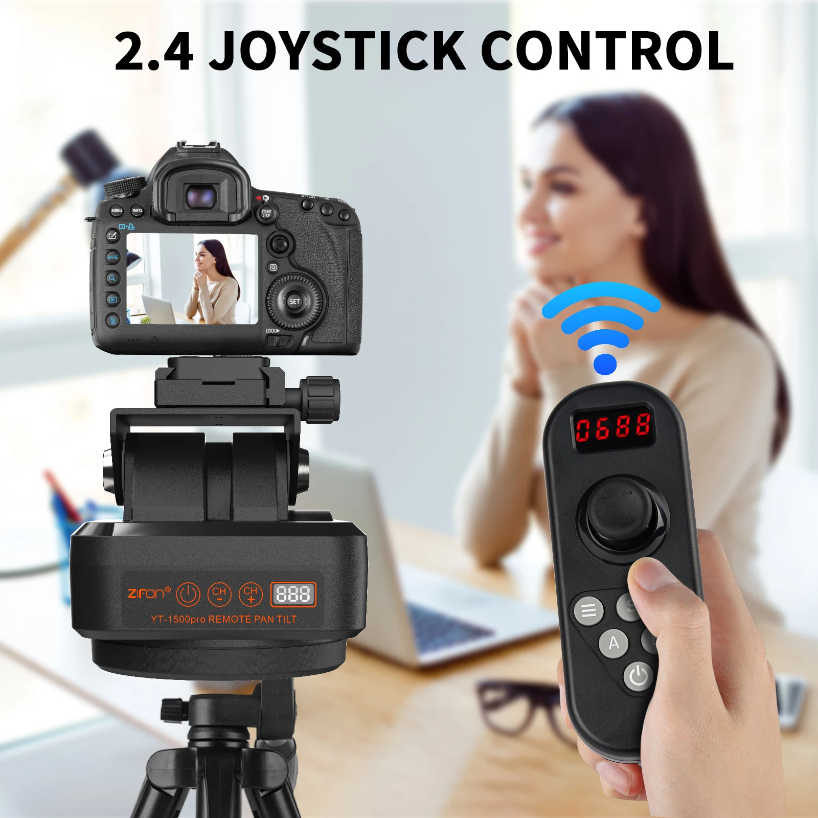 ZIFON YT1500 Pro Auto Motorized Pan Tilt Head 360 Rotation Panoramic Head Stabilizer Waterproof for Outdoor Video