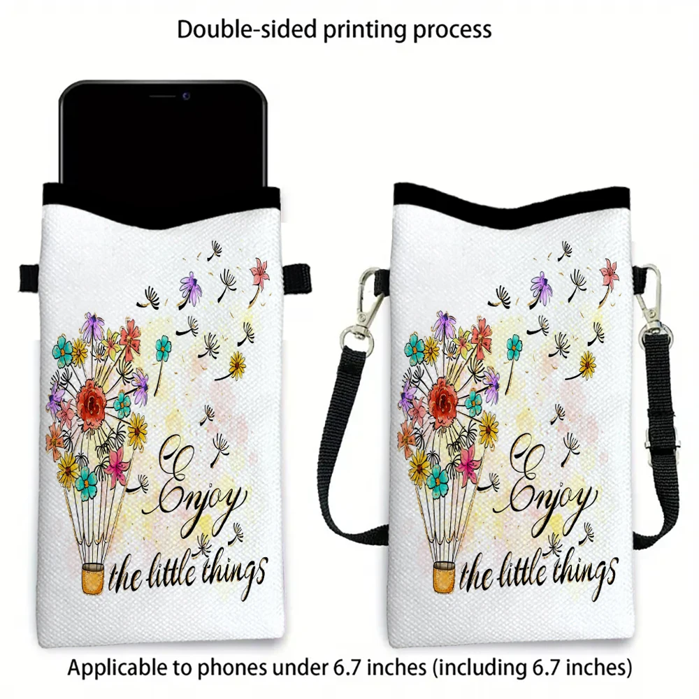 

Just Breathe Dandelion CrossbodyBag Print Phone Wallet with Adjustable Shoulder Strap Unisex Design for Use5.27